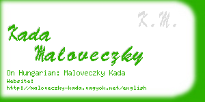 kada maloveczky business card